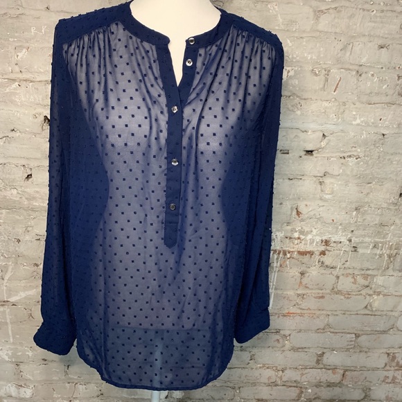J. Crew Tops - J crew navy blue blouse